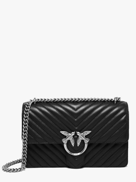 Sac Bandoulière Love Bag Quilt Cuir Pinko Noir love bag quilt A0GK