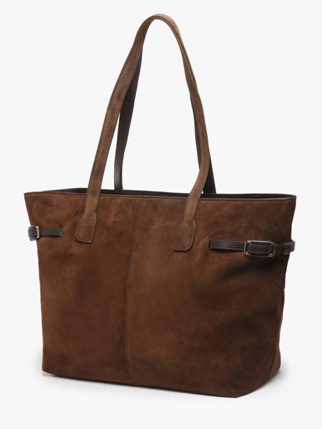 Leather Marceau Tote Bag Nat et nin Brown vintage MARCEAU other view 2