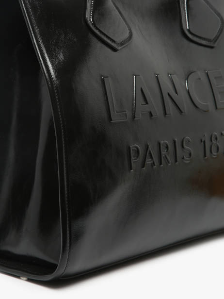 Zipped Tote Bag In Naplack Leather Lancel Black cabas d'ete A13770 other view 2