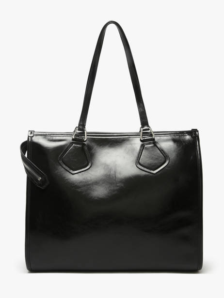 Zipped Tote Bag In Naplack Leather Lancel Black cabas d'ete A13770 other view 4