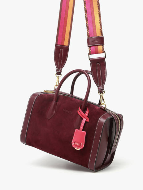 Medium Suede Leather Bcbg Bowling Bag Lancel Violet bcbg A13693 other view 1
