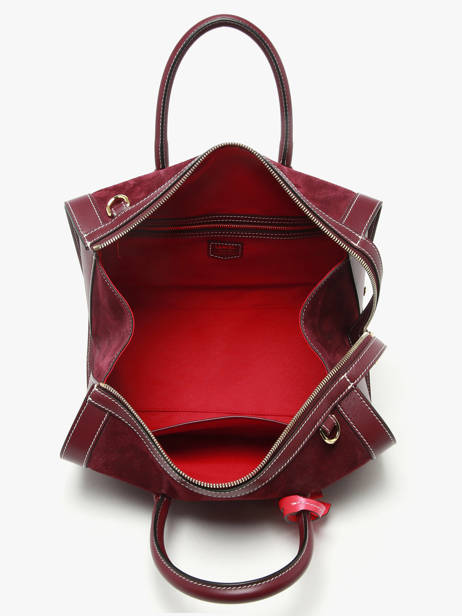 Medium Suede Leather Bcbg Bowling Bag Lancel Violet bcbg A13693 other view 2