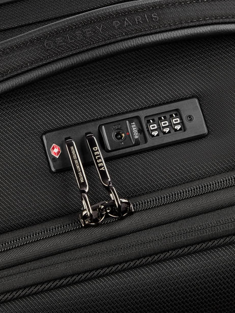 Expandable Cabin Luggage Delsey Black montmartre 3.0 801 other view 1