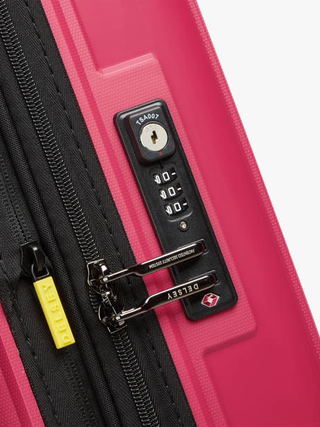 Expandable Cabin Luggage Delsey Pink lutece 3802801 other view 1
