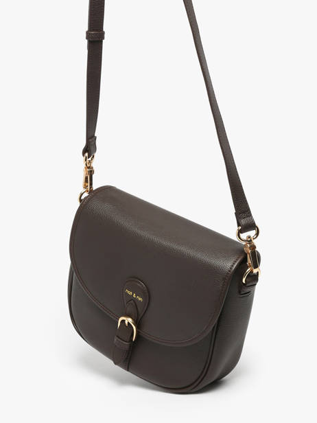 Sac Bandoulière Vintage Cuir Nat et nin Marron vintage OLIVIA vue secondaire 1