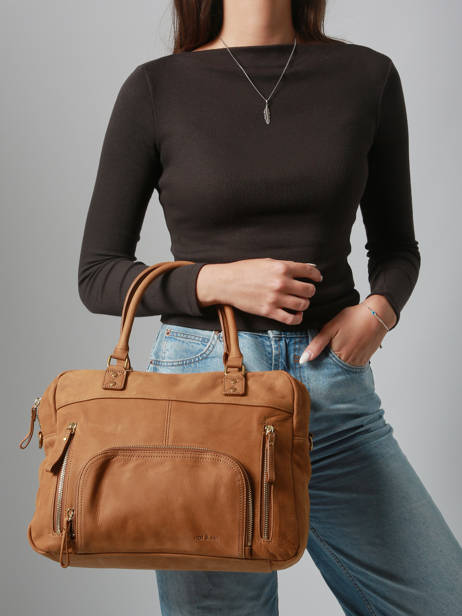 Shopping Bag Vintage Leather Nat et nin Brown vintage MACY other view 1