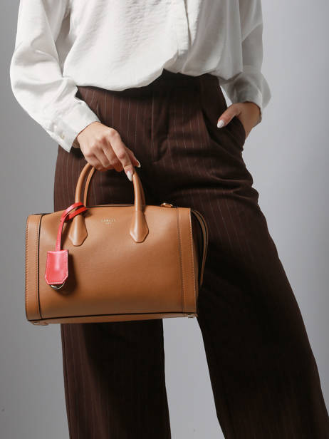 Sac Bowling M Bcbg Cuir Lancel Marron bcbg A13690 vue secondaire 1