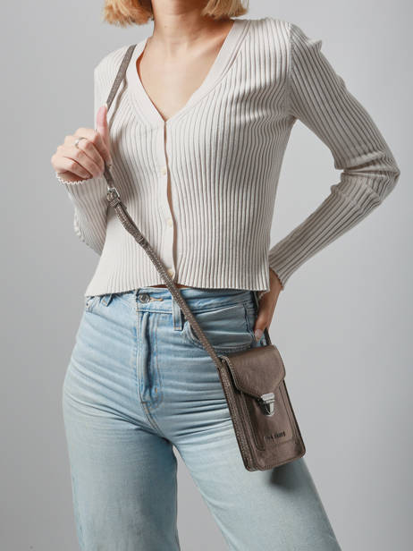 Le Porte-téléphone Cuir Paul marius Argent vintage TELEPHON vue secondaire 1