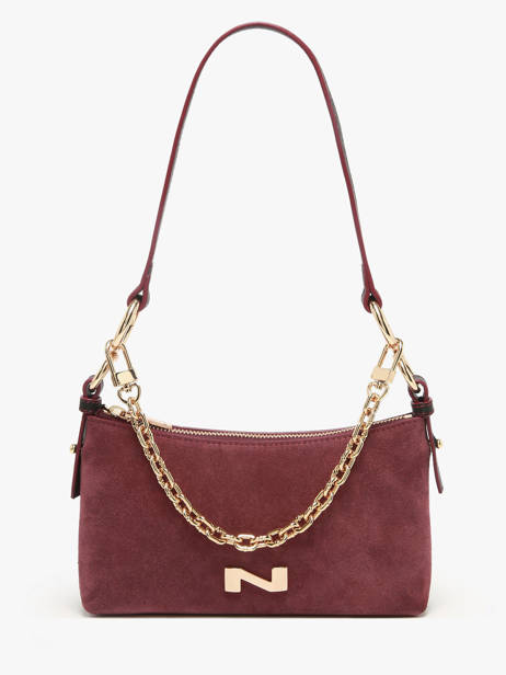 Sac De Soirée Betty Cuir Daim Nathan baume Violet vogue 5