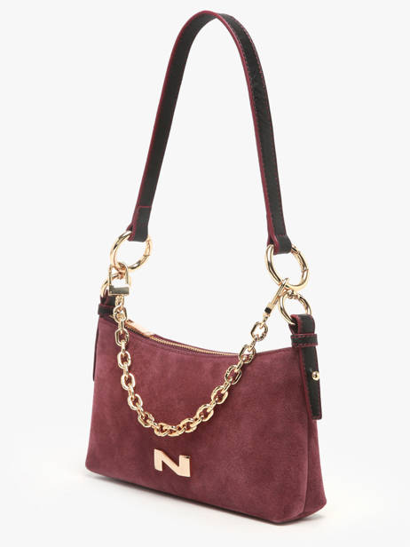 Sac De Soirée Betty Cuir Daim Nathan baume Violet vogue 5 vue secondaire 1