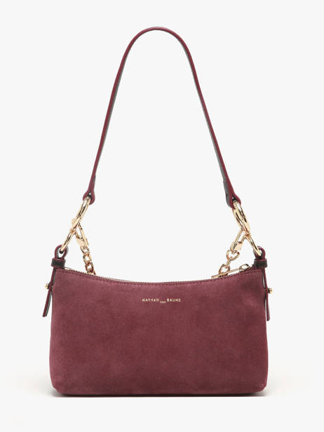Sac De Soirée Betty Cuir Daim Nathan baume Violet vogue 5 vue secondaire 3