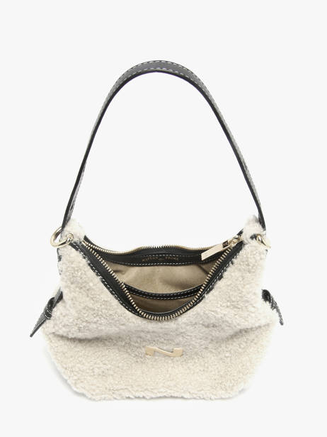 Sac Bandoulière Sam Cuir Et Mouton Nathan baume Beige vogue S vue secondaire 2