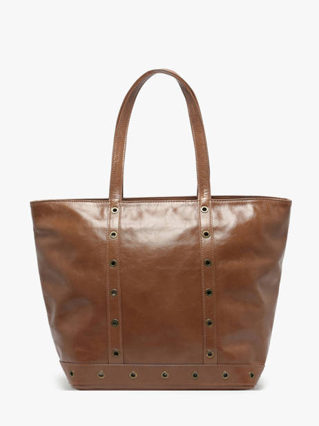 Medium Leather Le Cabas Shoulder Bag Vanessa bruno Brown cabas cuir 82V40378 other view 4