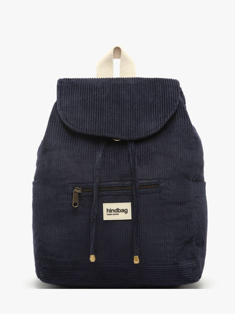 Backpack Velours Corduroy Hindbag Blue velours V