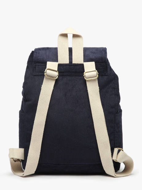 Backpack Velours Corduroy Hindbag Blue velours V other view 3