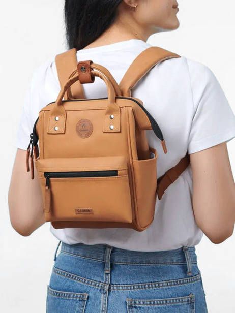 Sac à Dos 1 Compartiment Cabaia Marron adventurer XS vue secondaire 1