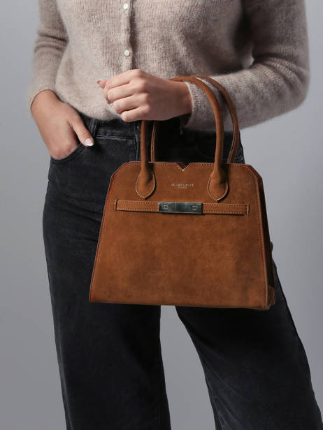 Satchel Velvet Miniprix Brown velvet F7510 other view 1