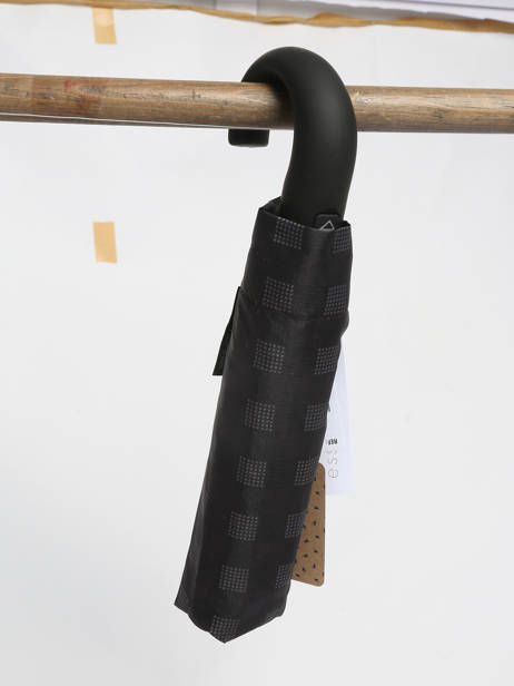 Foldable Umbrella Happy rain Black gents print 43668 other view 1