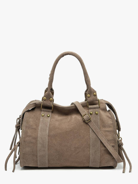 Shoulder Bag Velvet Leather Milano Brown velvet VE24094 other view 4