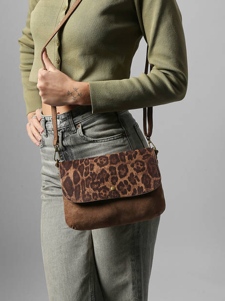 Sac Bandoulière Leopard Miniprix Beige leopard 19623 vue secondaire 1