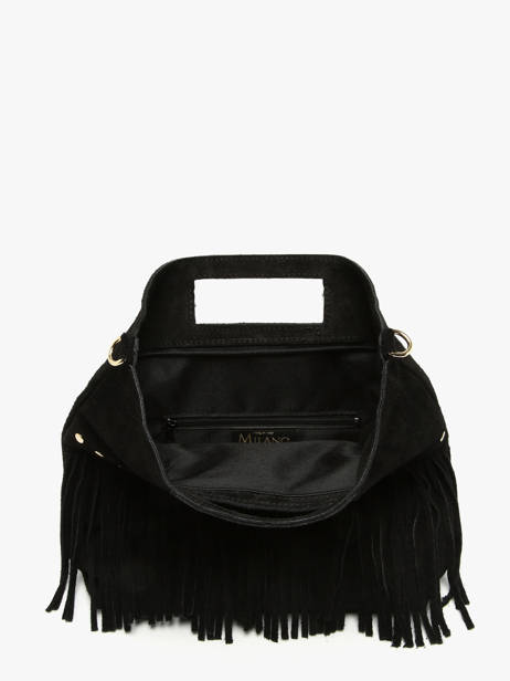 Shoulder Bag Velvet Milano Black velvet VE25091 other view 3