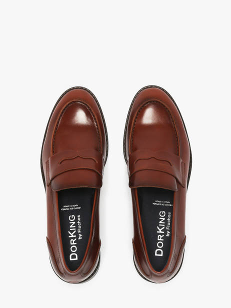 Moccasins Harvard In Leather Dorking Brown women D8710 other view 3