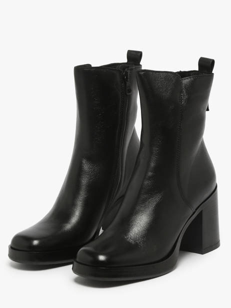Heeled Boots In Leather Mjus Black women P96212 other view 2