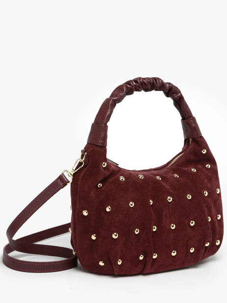 Shoulder Bag Velvet Studs Milano Red velvet studs VS25094 other view 2