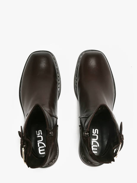 Boots In Leather Mjus Brown women L93203 other view 3