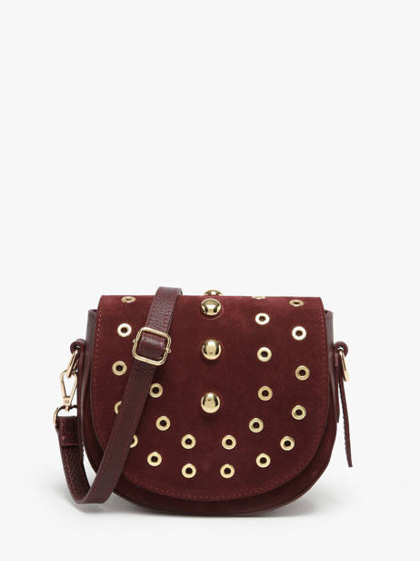Shoulder Bag Velvet Studs Milano Red velvet studs VS25093