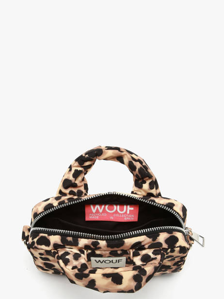 Shoulder Bag Feline Recycled Polyester Wouf Brown feline BM250020 other view 2