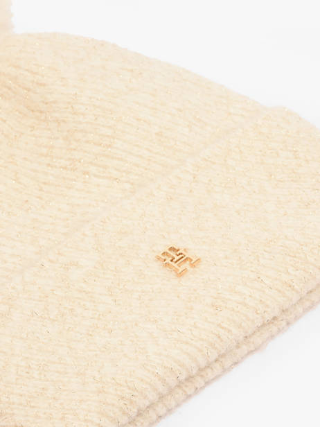 Beanie Tommy hilfiger Beige th pom pom  AW17855 other view 1