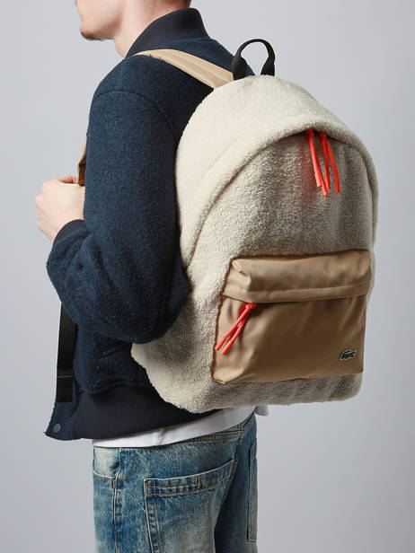 Backpack Lacoste Beige neo croc NU5095NZ other view 1