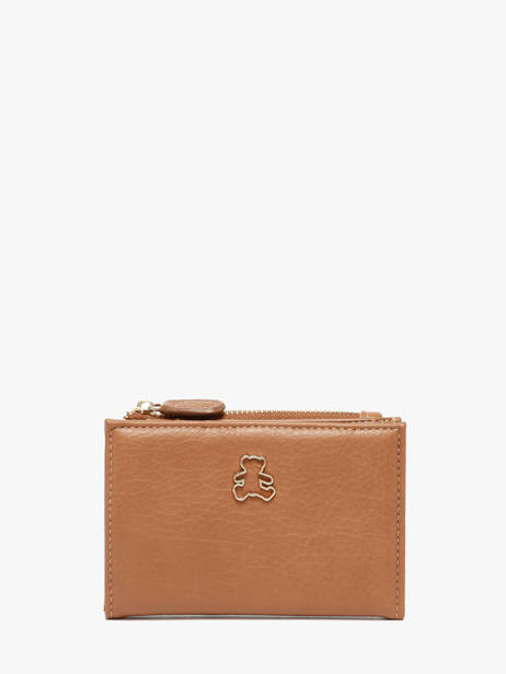 Wallet Lulu castagnette Brown zip CAPOR036