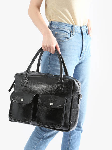 Leather Le Dandy Éclipse Satchel Paul marius Black eclipse DANDYECL other view 1