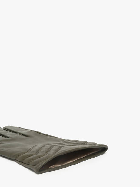Gloves Isotoner Green women gloves 85359 other view 1