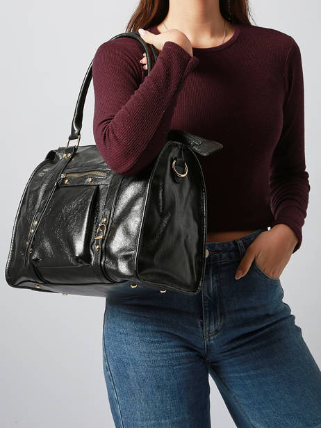 A4 Size Shoulder Bag Miniprix Black sangle 5B other view 1