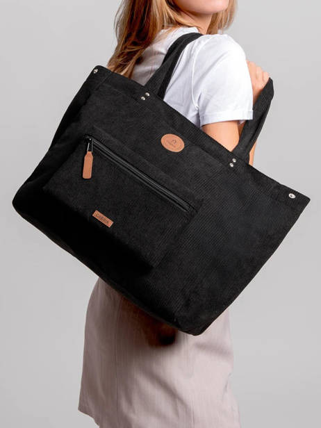 Sac Porté épaule A4 Adventurer Polyester Recyclé Cabaia Noir adventurer TOTEBAGL vue secondaire 1