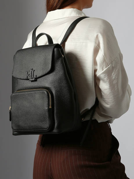 Leather Cameryn Backpack Lauren ralph lauren Black cameryn 31969355 other view 1