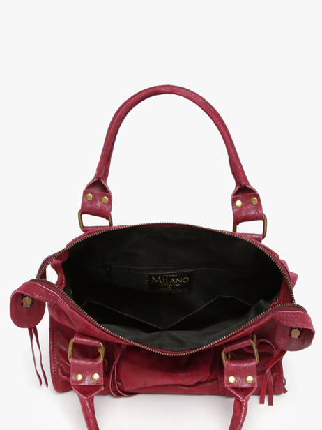 Satchel Spazzolato Leather Milano Red spazzolato SP24094 other view 3