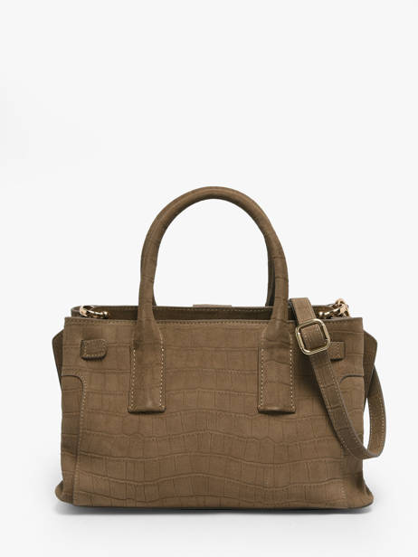 Sac Porté Main S Equestre Croco Cuir Etrier Marron equestre croco EEQC142S vue secondaire 4