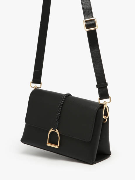 Sac Bandoulière M Torsade Cuir Etrier Noir torsade ETOS169M vue secondaire 2