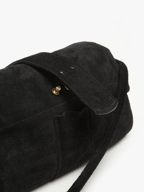 Shoulder Bag M Agnes Suede Leather Etrier Black agnes EAGV205M other view 8