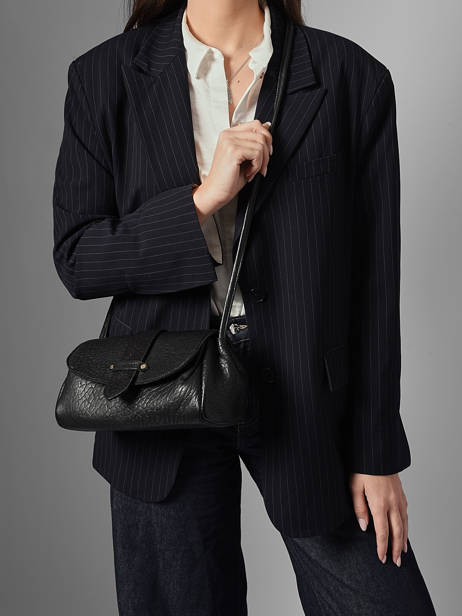 Sac Bandoulière M Agnes Cuir Etrier Marron agnes EAGC205M vue secondaire 2