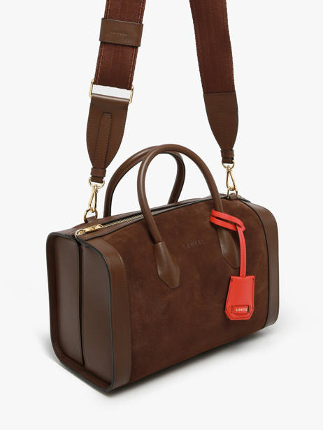 Sac Bowling M Bcbg Cuir Daim Lancel Marron bcbg A13693 vue secondaire 1