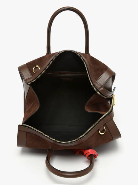 Sac Bowling M Bcbg Cuir Daim Lancel Marron bcbg A13693 vue secondaire 2