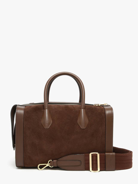 Sac Bowling M Bcbg Cuir Daim Lancel Marron bcbg A13693 vue secondaire 3