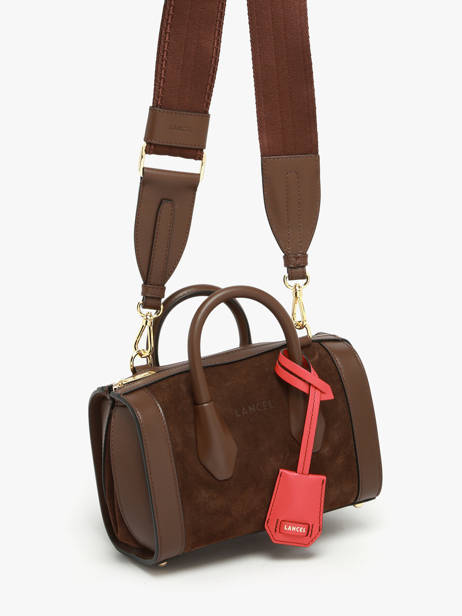 Mini Sac Bowling Bcbg Cuir Daim Lancel Marron bcbg A13692 vue secondaire 1