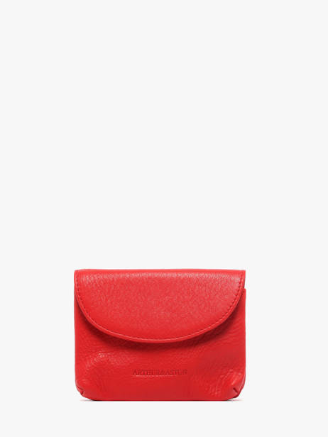 Porte-monnaie Cuir Arthur & aston Rouge ange 992