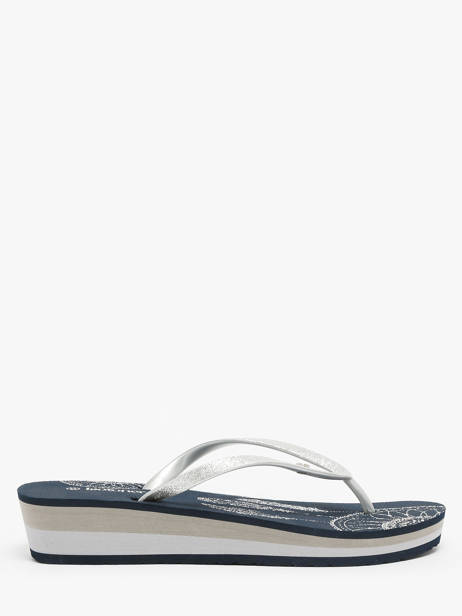 Nu-pieds à Talon Isotoner Bleu women 94163 vue secondaire 3